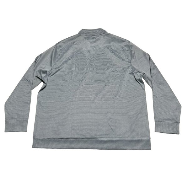 Hickey Freeman 1/4 Zip Golf Pullover Shirt Mens XXL Gray Striped Long Sleeve - Picture 3 of 8